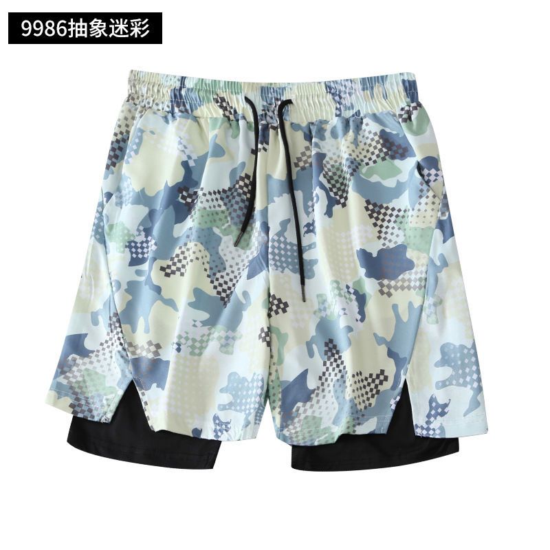 A 2024 summer swimming trunks men&#039;s adult loose breathable quick-drying double-layer two-in-one long swimming trunks long pants.