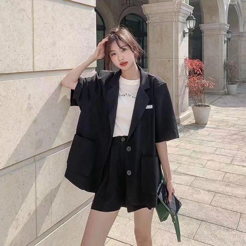 P Short Sleeve Small Suit Women's Thin Summer 2024 New Casual Design Niche Korean Blazer