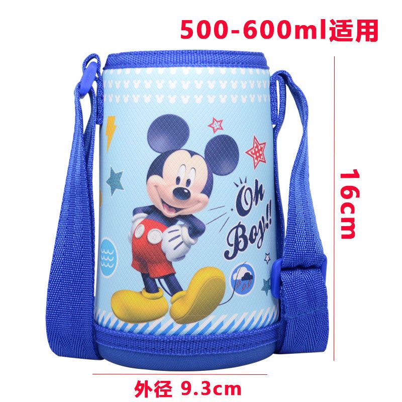 Funda para taza de agua para niños, portavasos, funda protectora con forma de oso, anticaídas universal, para llevar cruzada, correa para el hombro, funda para taza con aislamiento portátil de Disney 