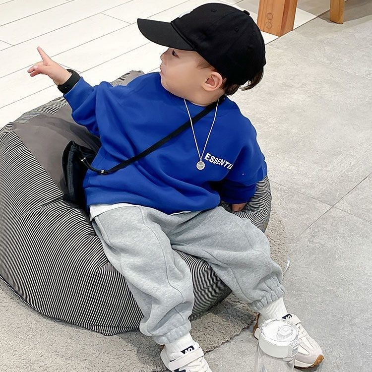 P boys sweater spring and autumn new spring children's Internet celebrity top foreign style baby bottoming shirt Han Fan children's clothing