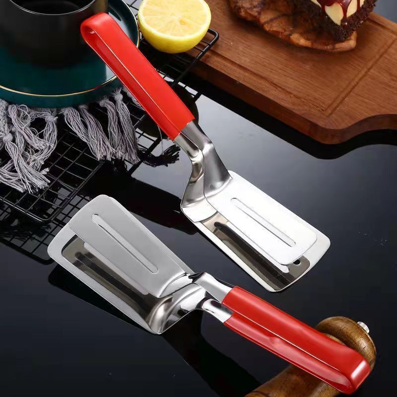 304 stainless steel fried fish anti-scald clips flipping fish shovel fried fish artifact silicone spatula steak home kitchen frying spatula