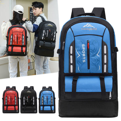 P 65L Extra Large Capacity Backpack Outdoor Travel Backpack Men's and Women's Mountaineering Bag Tourism Luggage Bag