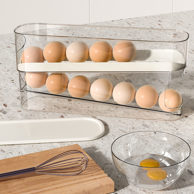 Caja enrolladora automática de huevos, caja de almacenamiento de huevos, puerta lateral del refrigerador, caja de huevos, soporte para huevos, herramienta de clasificación especial 