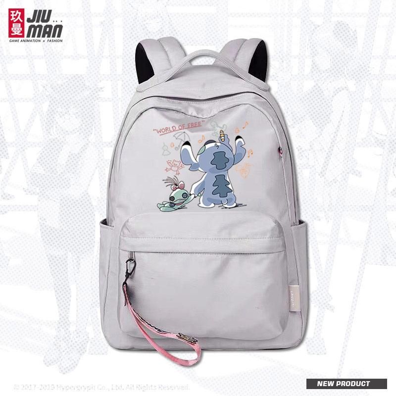 P Stitch, Stitch Cartoon, Anime, Surrounding Students, Waterproof Schoolbag, Men's and Women's Fashion, Simple Backpack, 0.6KG