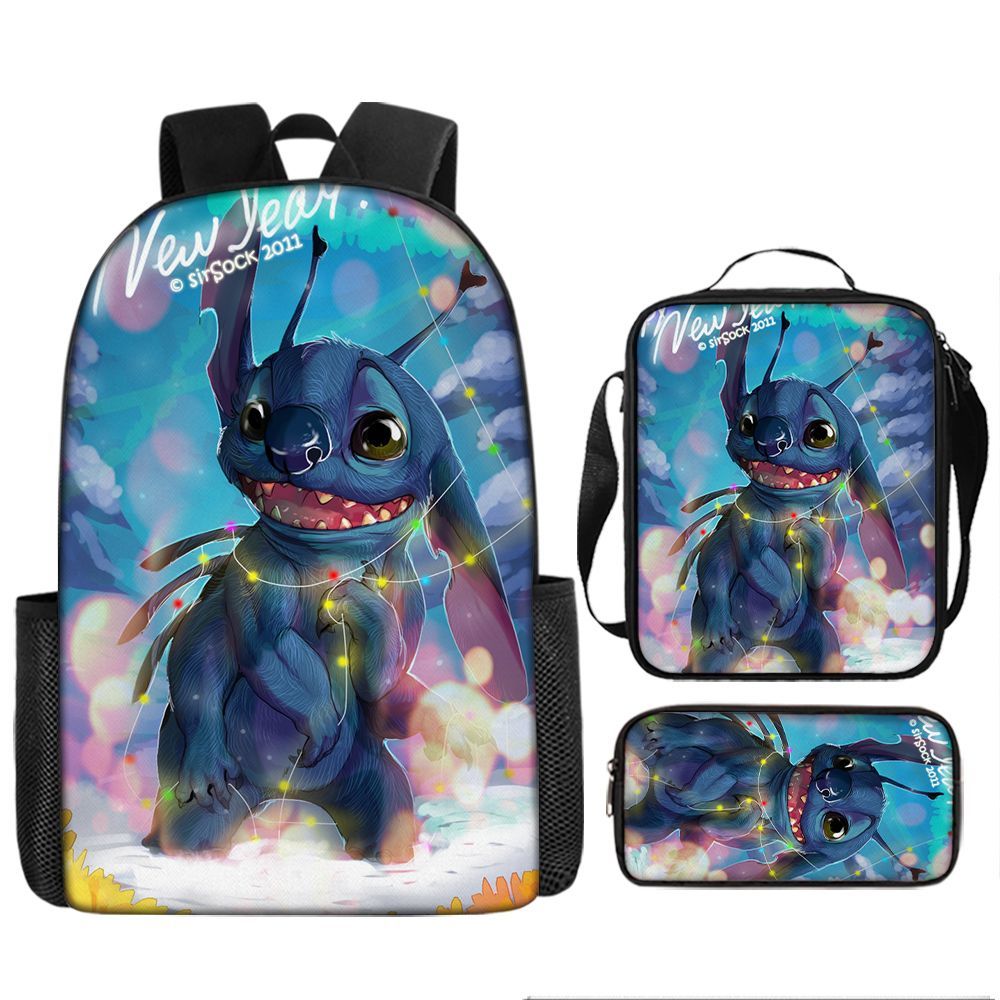 P nueva mochila secundaria de dibujos animados Shi Dizai alrededor de la mochila de moda para hombres y mujeres, bolso de gran capacidad para estudiantes. 