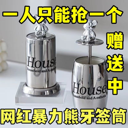 Top grade toothpick box, luxurious and exquisite, press type automatic pop-up toothpick