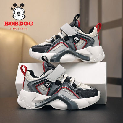 P Babu bean boys' shoes spring and autumn new mesh breathable soft sole wear-resistant and non-slip casual children's sports shoes