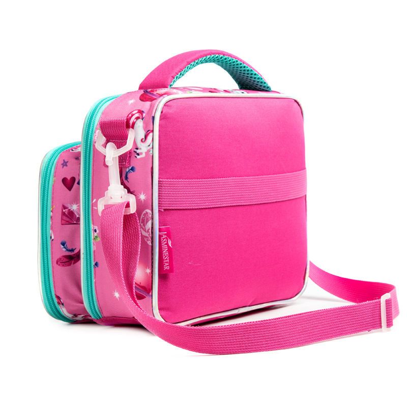 P new cartoon pupils special lunch box bag double insulation bag large capacity messenger bag light children&#039;s handbag.