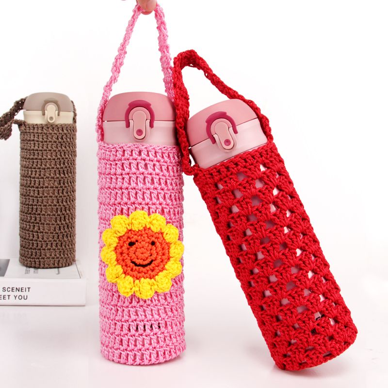 A cup sleeve hand-knitted durable heat-insulating portable thermos cup sleeve cup sleeve 500-800ml