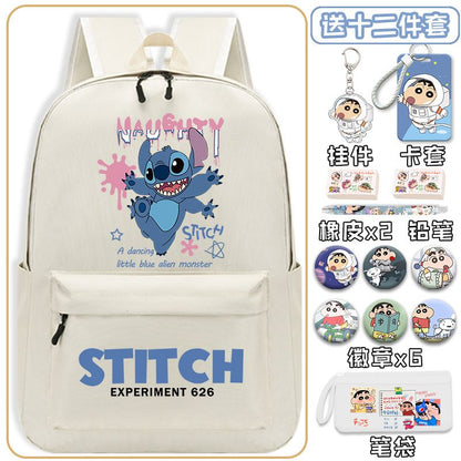 Star Baby Cartoon Stitch Elementary School, Middle and High School, Stitch Schoolbag, Spine Protector, High-value Backpack, Lightweight