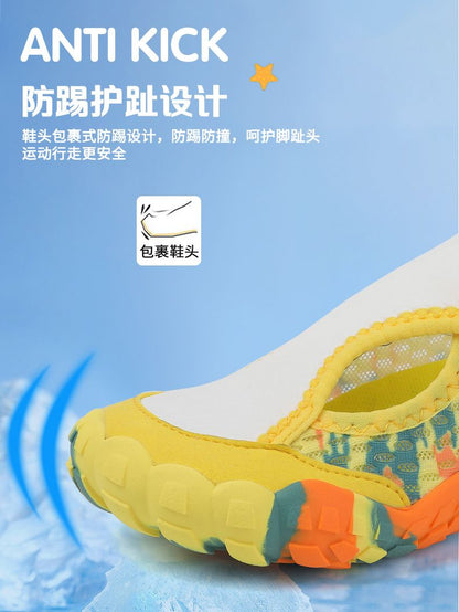 A Children's summer beach shoes, anti-cut, quick-drying mesh for swimming, breathable and comfortable sandals, outdoor sports wading