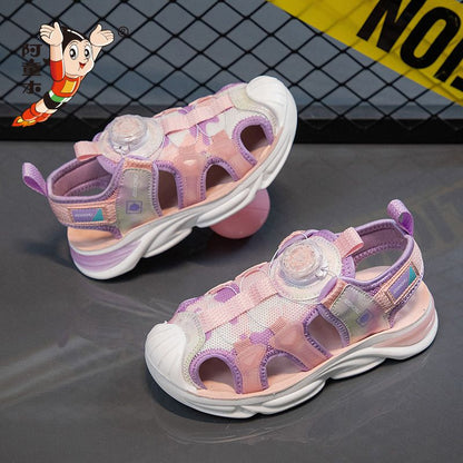 P Astro Boy Youth 2024 Summer Boys and Girls Sandals New Baotou sandals with anti slip soft soles Fashion Beach Shoes