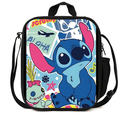 P Shi Dizai lunch bag full-body printed cartoon boys, girls, children, junior high school and primary school children&#039;s ice pack insulation package system.