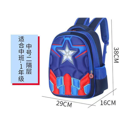 P Mochila escolar de gran capacidad del Capitán América para niños de primaria de guardería Spider-Man 