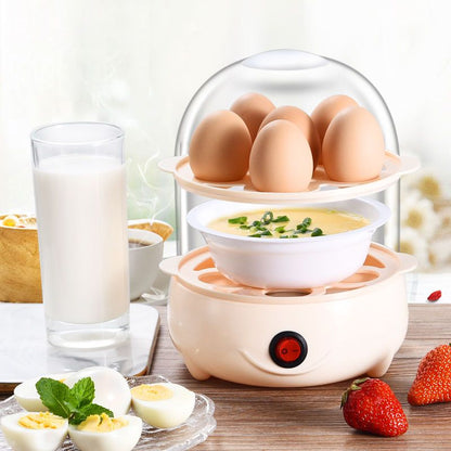 Vaporera de huevos anti-quemaduras en seco, apagado automático, multifuncional, para el hogar, pequeña olla para sopa de huevos al vapor, vaporera de huevos, máquina de desayuno 