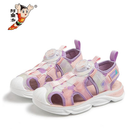 P Astro Boy Youth 2024 Summer Boys and Girls Sandals New Baotou sandals with anti slip soft soles Fashion Beach Shoes