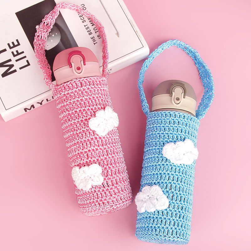 A cup sleeve hand-knitted durable heat-insulating portable thermos cup sleeve cup sleeve 500-800ml