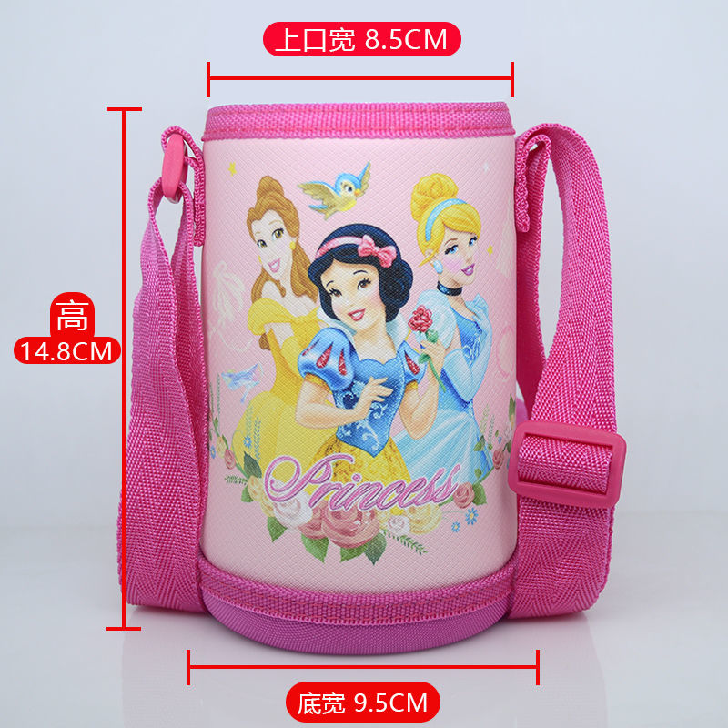 Funda para taza de agua para niños, portavasos, funda protectora con forma de oso, anticaídas universal, para llevar cruzada, correa para el hombro, funda para taza con aislamiento portátil de Disney 