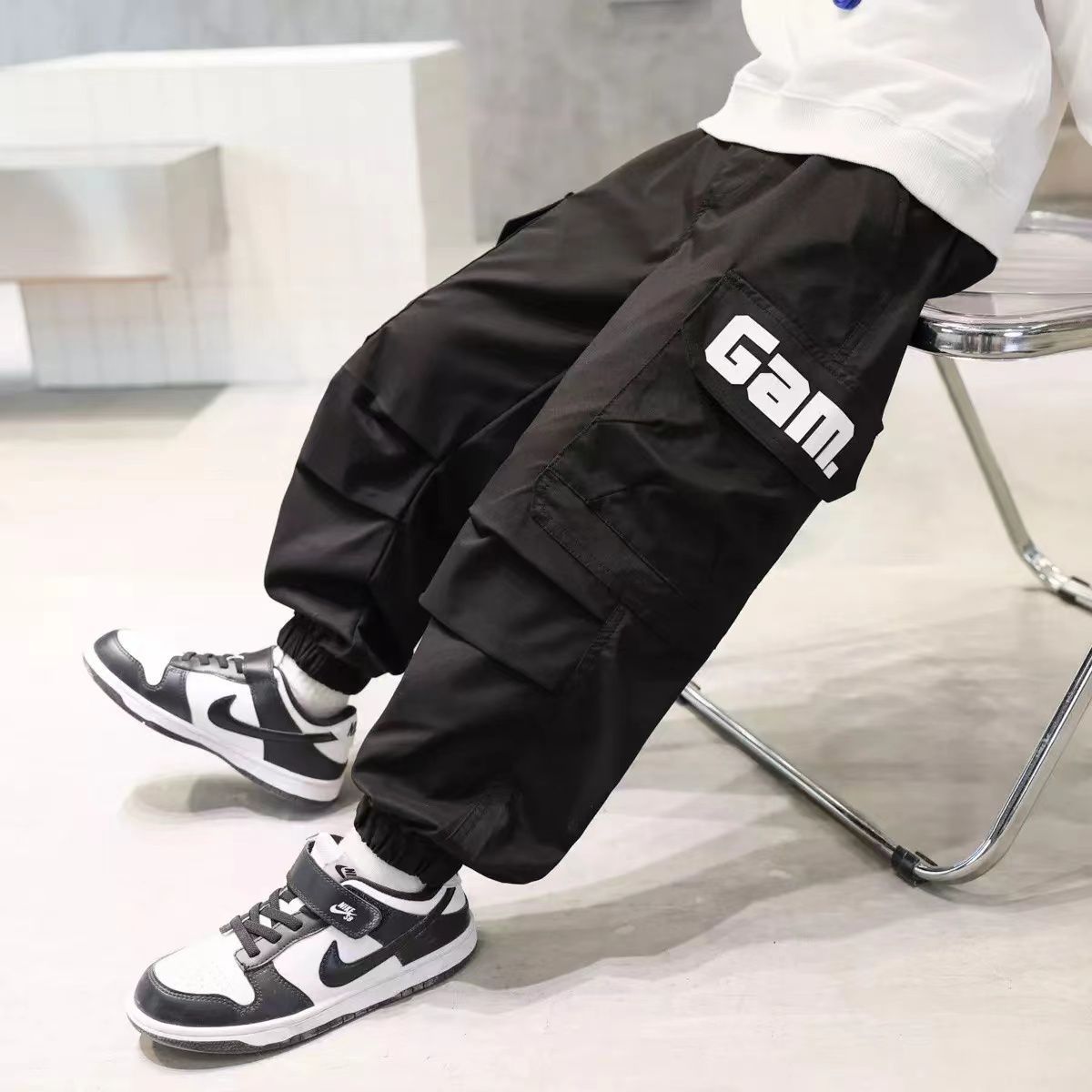 P children's clothing boys overalls boys children's casual leggings trendy and loose