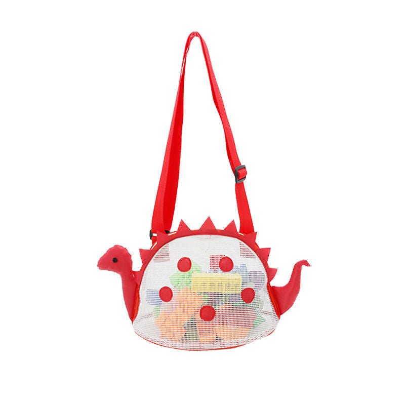 P New Summer Dinosaur Children's Beach Bag Beach Shell Bag Beach Playing Water and Sand Storage Bag 0.06kg