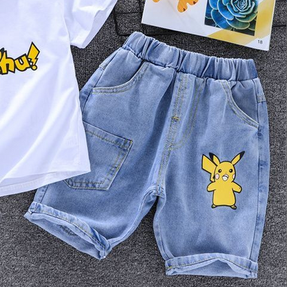 P Boys Summer Set 2024 New Fashionable and Fashionable Children's Clothing Summer Handsome Baby Summer Clothing Children's Short Sleeves