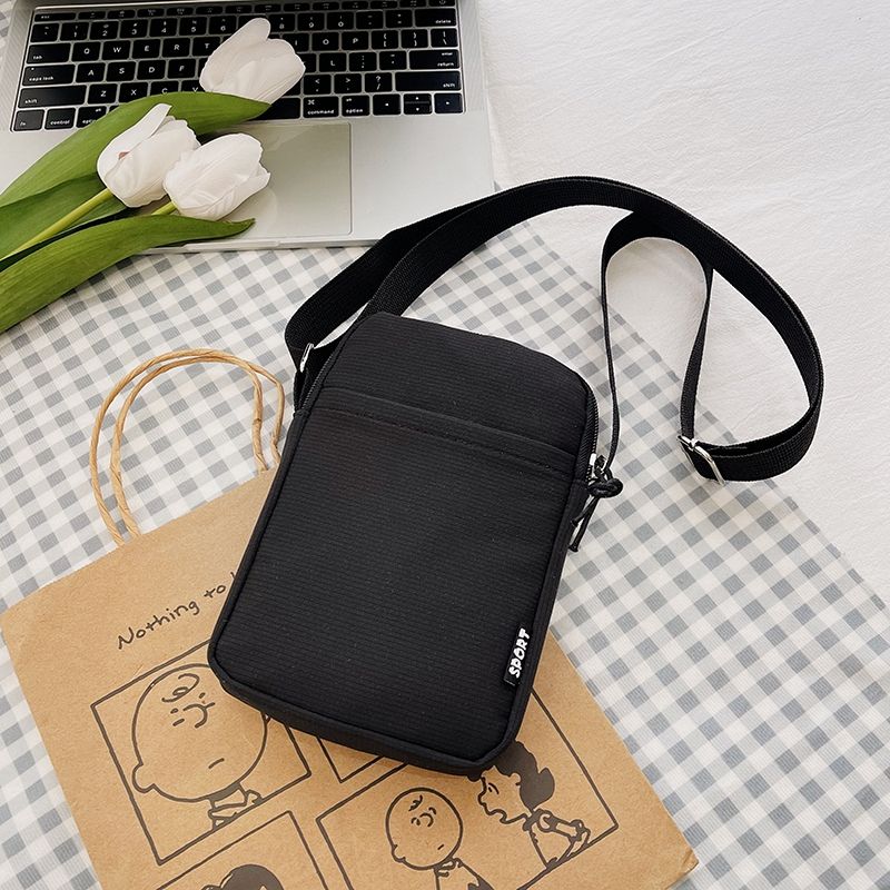 2024 Summer New Small Fresh Phone Bag Solid Color Women's Bag Fashionable Zero Wallet Simple Small Bag Mini Backpack