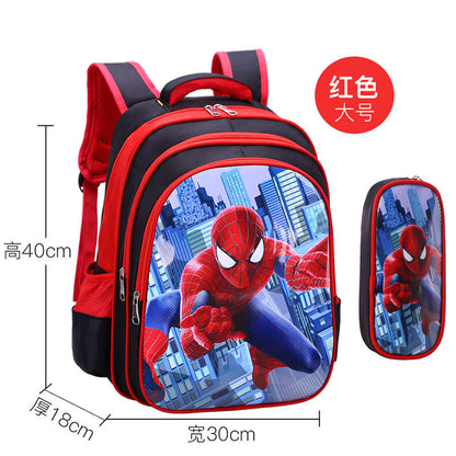 P School bags for male elementary school students, school bags for female Spider Man, grades 1-2-3-4-4-5-6, children's school bags, kindergarten school bags for female students