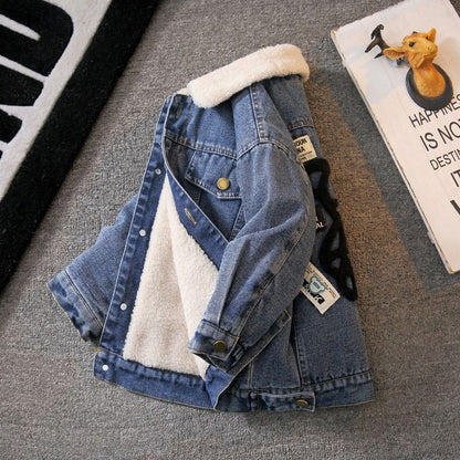 P children's denim jacket boys spring and autumn 2024 new foreign style autumn clothing children's tide Korean jacket baby top