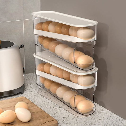 Automatic egg rolling box, egg storage box, refrigerator side door, egg box, egg holder, special sorting tool