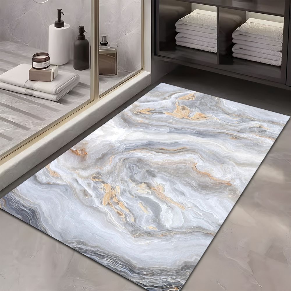 Alfombrilla absorbente para baño de barro de diatomeas suave, antideslizante, de secado rápido, para puerta de inodoro 