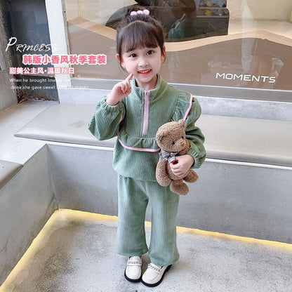 Children&#039;s Spring Suit New Women&#039;s Children&#039;s Wear Fashion Small Fragrance Two-piece Baby Spring and Autumn Clothes Tide