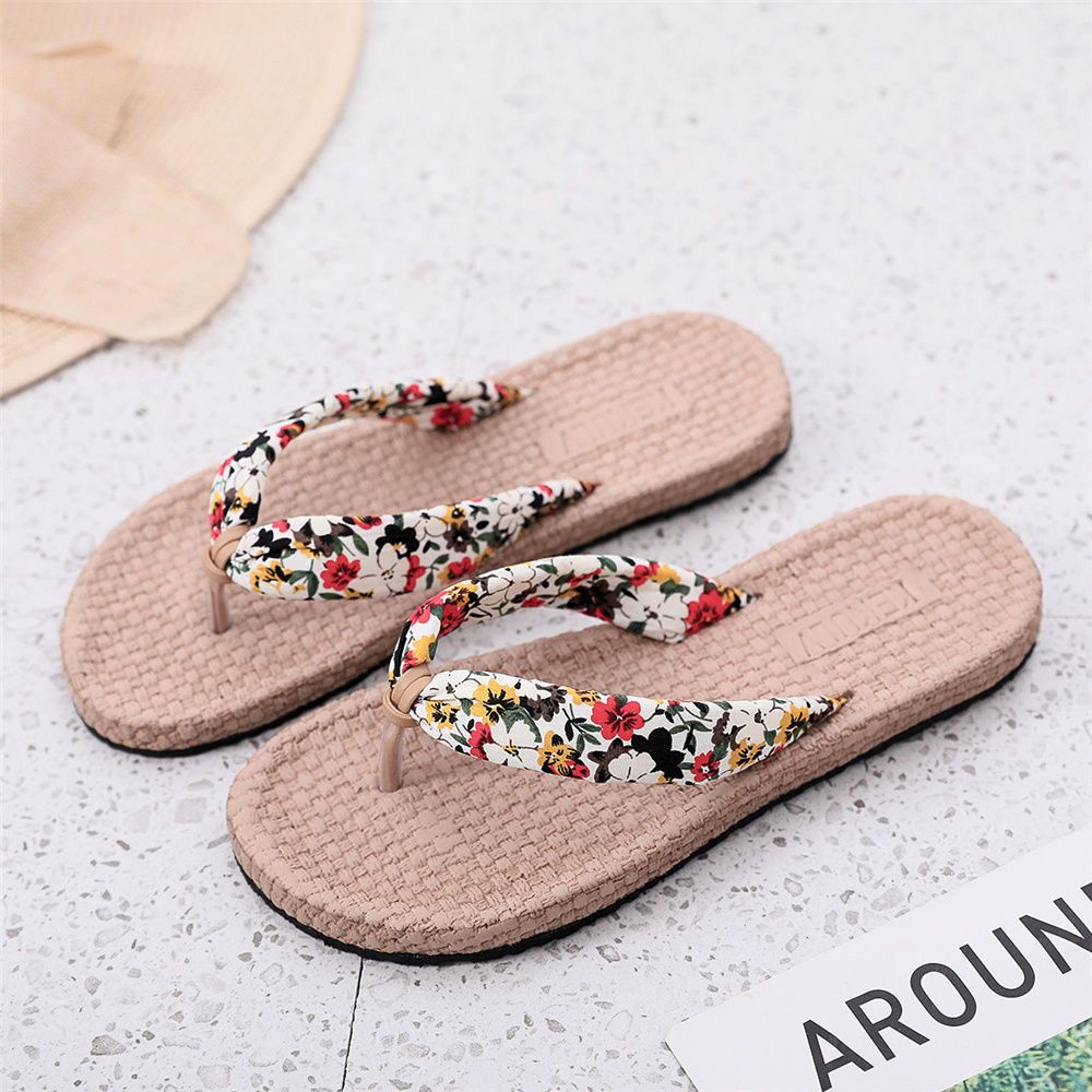 P Herringbone Slippers Female 2021 Summer New Korean Flat-bottom Joker Slippers Female Wear Fashion Beach Shoes