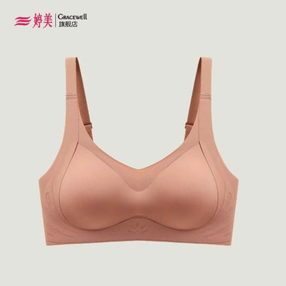 P Tingmei seamless lingerie for women with small breasts gathered together to prevent sagging and adjustable non steel ring sexy back bra