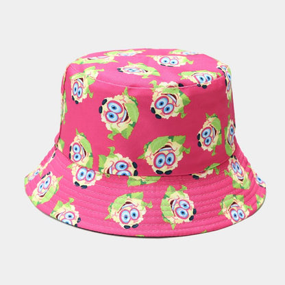 P 2022 Nuevo sombrero de pescador con estampado de vegetales creativo para mujer, sombrero para el sol de verano para exteriores, sombrero versátil para olla 