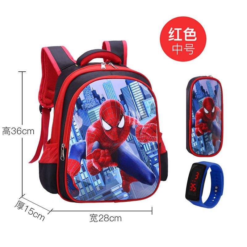 P School bags for male elementary school students, school bags for female Spider Man, grades 1-2-3-4-4-5-6, children's school bags, kindergarten school bags for female students