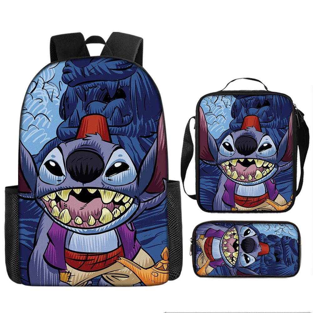 P nueva mochila secundaria de dibujos animados Shi Dizai alrededor de la mochila de moda para hombres y mujeres, bolso de gran capacidad para estudiantes. 