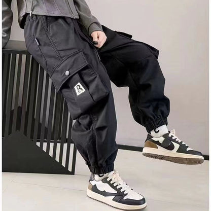 P [New Tooling] 2024 New Tooling Pants Girls' Multi-Pocket Loose Versatile Casual Trendy Cool Girls' Pants