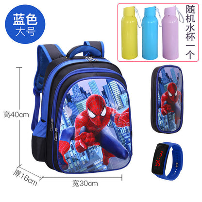 P School bags for male elementary school students, school bags for female Spider Man, grades 1-2-3-4-4-5-6, children's school bags, kindergarten school bags for female students