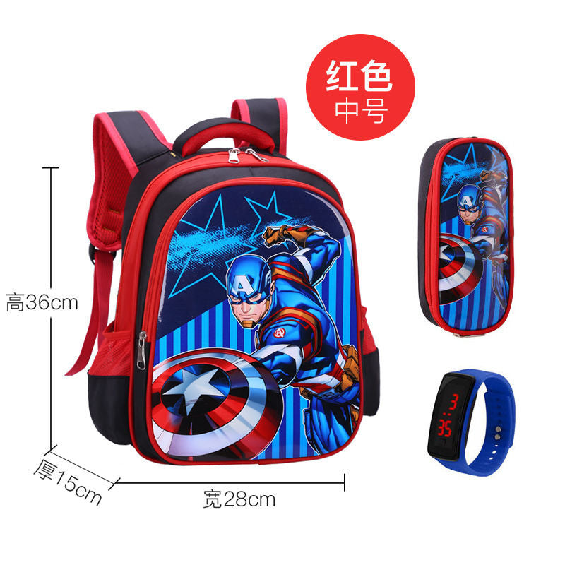 P School bags for male elementary school students, school bags for female Spider Man, grades 1-2-3-4-4-5-6, children's school bags, kindergarten school bags for female students