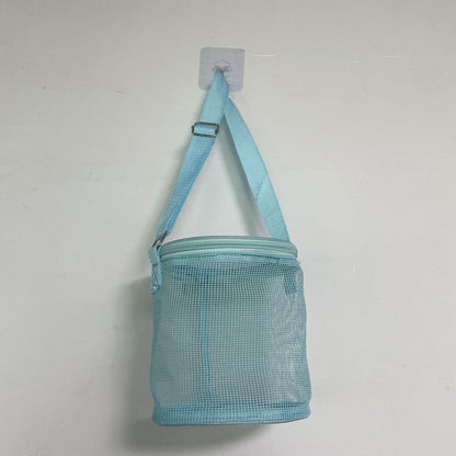 P New Children's Mesh Shell Storage Bag Beach Stereoscopic Circular Sand Digging Bucket Toy Sorting Collection Bucket Mesh Bag