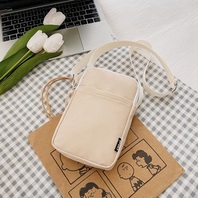 2024 Summer New Small Fresh Phone Bag Solid Color Women's Bag Fashionable Zero Wallet Simple Small Bag Mini Backpack